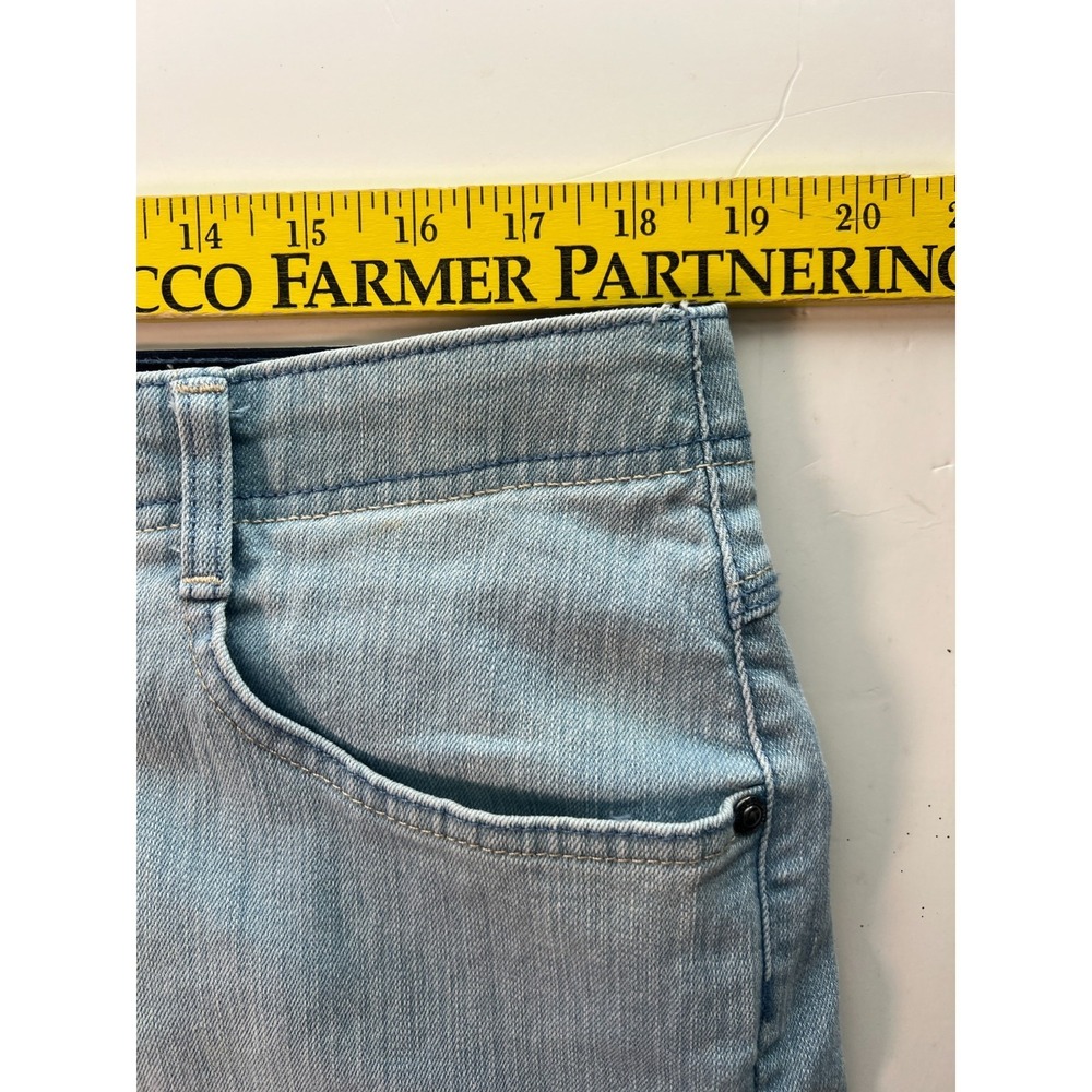GV Women's Capri Jeans Sz 18 Stretch 18W Blue Button Hem Dream Wash W38 L20.5 - Picture 7 of 13